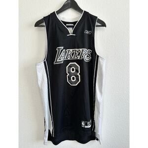 Reebok Mens Kobe Bryant Los Angeles Lakers #8 Vintage Black/White Jersey Size S